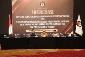 Memasuki Tahapan Pilkada, Bawaslu Sumut Hadiri Sosialisasi Tahapan dan Jadwal Pemilihan Gubernur dan Wakil Gubernur Sumut Tahun 2024