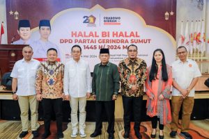 Plh Sekda Medan Hadiri Halal bi Halal DPD Gerindra Sumut