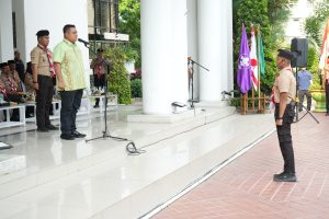 Dilepas Pj Sekda Medan, 112 Kontingen Kwarcab Gerakan Pramuka Kota Medan Ikuti 2nd Islamic Private School International Scout Camp Pattani-Thailand