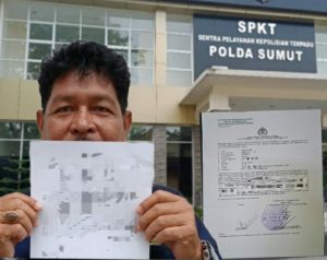 Polda Sumut Terima Laporan Kades Gambus Laut Atas Dugaan Kejahatan ITE Oleh Perwakilan PT.JSI