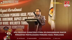 KPU Sumatera Utara Gelar Rakor Persiapan Penyelesaian Perkara Pilkada 2024 di MK