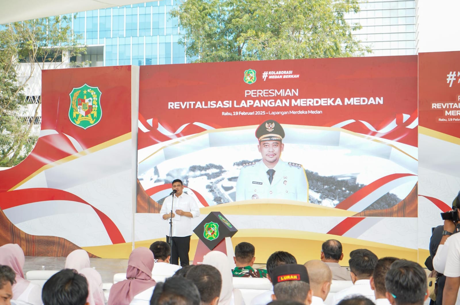 peresmian revitalisasi lapangan merdeka medan