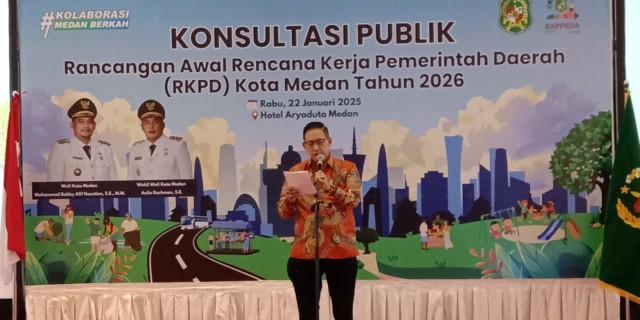 Ketua DPRD Medan Wong Chun Sen Tarigan menghadiri acara Diskusi Publik Ranwal RKPD Kota Medan Tahun 2026