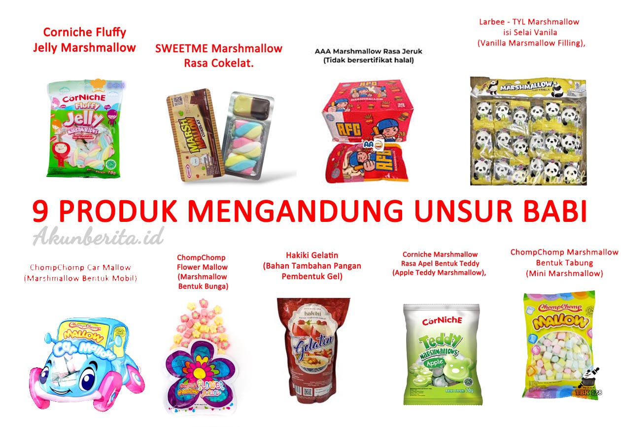 9 produk mengandung unsur babi