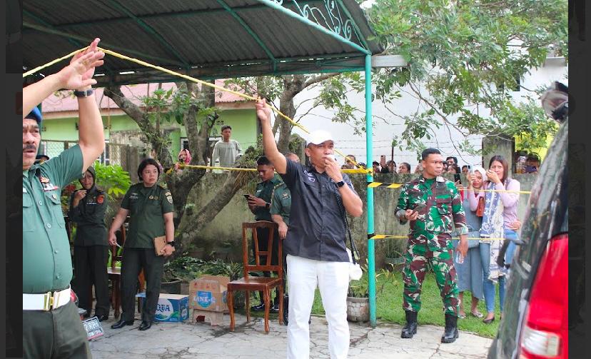 DENPOM 1/5 MEDAN Gelar Rekontruksi Kasus Oknum TNI Bunuh Istri Di Sesi Semayang