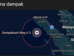 Gempa Magnitudo 6,3 Guncang Barat Laut Simeulue, Aceh