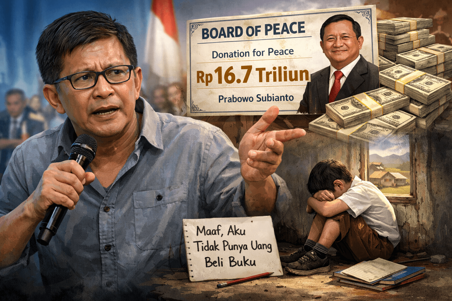Rocky Gerung Bandingkan Harga Buku Anak NTT dengan Sumbangan Prabowo Rp16,7 Triliun ke Board of Peace