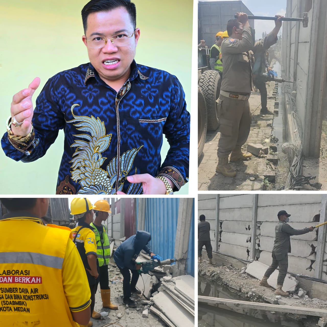 Perjuangan Pengacara Kondang Dr. Darmawan Yusuf untuk PT Belawan Indah Berbuah Hasil, Pemko Medan Rubuhkan Tembok PT SBP