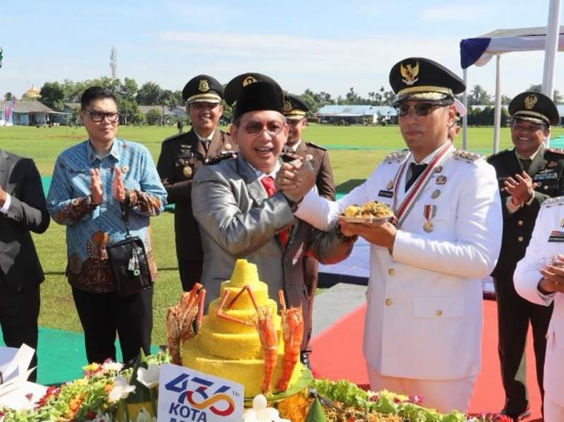 wong cun Shen hadiri peringatan HUt Kota Medan