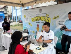 Mudahkam Masyarakat, Imigrasi Belawan Haditkan Pasporia di Car Free Day Belawan