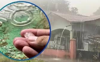 hujan es di medan